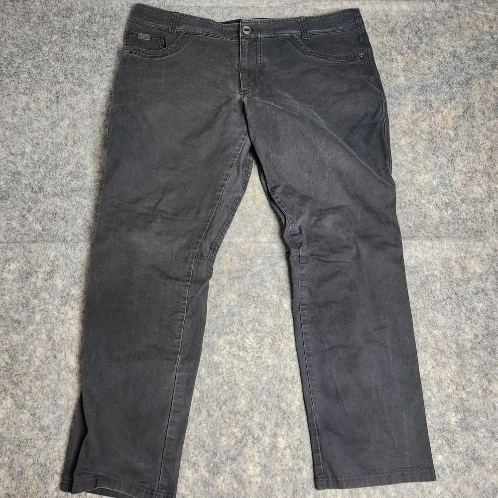 Kuhl The Law Jeans Men 42x31 Black Vintage Patina Dye Articulated Stretch Canvas